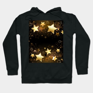 Background with golden stars Hoodie